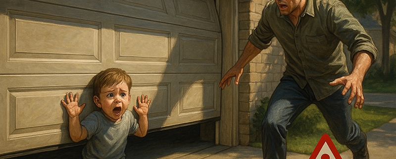 اگر کودک بین درب باشد چه می شود؟