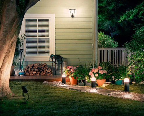 رفع مشکل روشنایی حیاط شبانه‌روزی